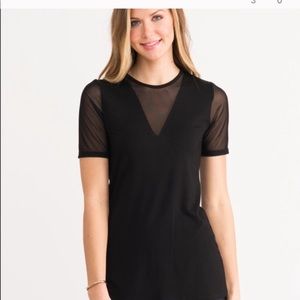 Sheer v-neck tee